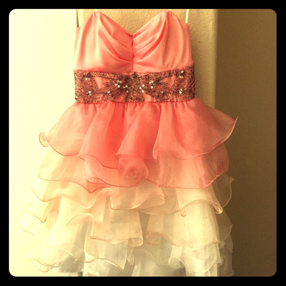 B. Darlin' Pink Prom Dress